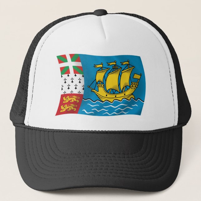Saint Pierre And Miquelon Flag Hat (Front)