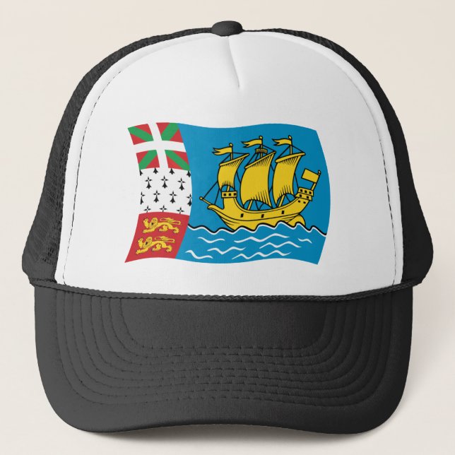 Saint Pierre And Miquelon Flag Hat (Front)