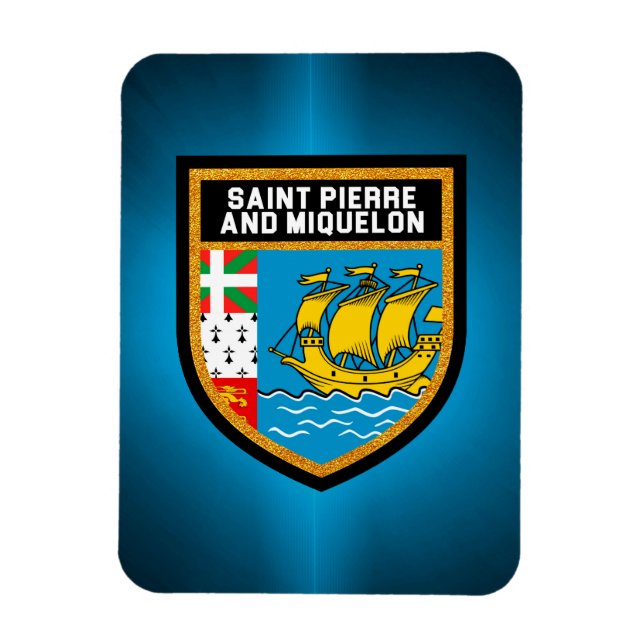 Saint Pierre And Miquelon Flag Magnet (Vertical)