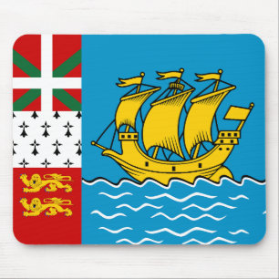 Saint Pierre and Miquelon Flag Mouse Pad