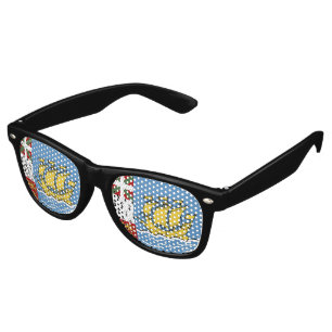 Saint Pierre and Miquelon flag Retro Sunglasses