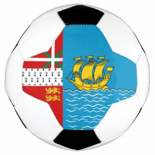 Saint Pierre and Miquelon Flag Soccer Ball