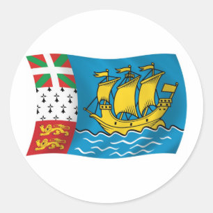 Saint Pierre And Miquelon Flag Sticker