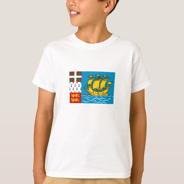 Saint Pierre and Miquelon Flag T-Shirt (Front)