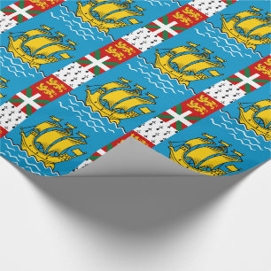 Saint Pierre and Miquelon Flag Wrapping Paper