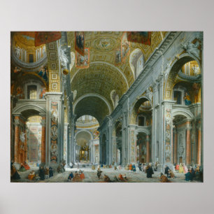 Saint-Pierre de Rome Giovanni Panini Affiche d'art