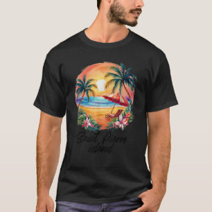 Saint Pierre Island Travel France Tourist Summer V T-Shirt