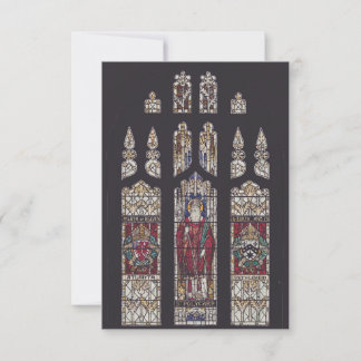 Saint Polycarp Stained Glass Window Holy Card