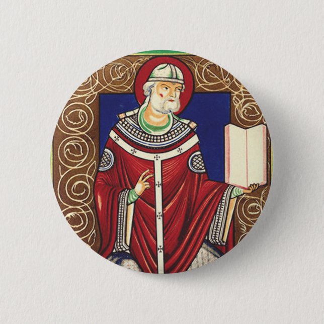  Saint Pope Gregory the Great 2 Inch Round Button (Front)