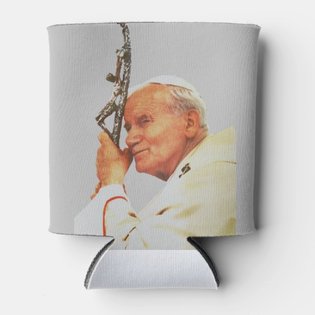 Saint Pope John Paul II  Can Cooler (Front)