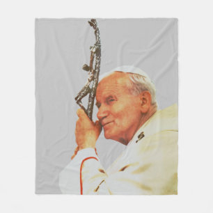 Saint Pope John Paul II Fleece Blanket