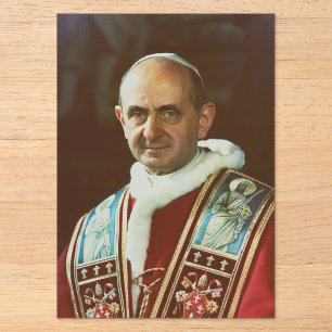Saint Pope Paul VI Bishop of Rome Acrylic Invitations