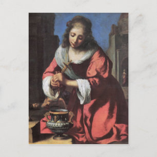 Saint Praxedis by Johannes Vermeer Postcard