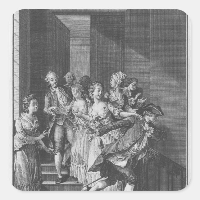 Saint-Preux escaping, volume I Square Sticker (Front)