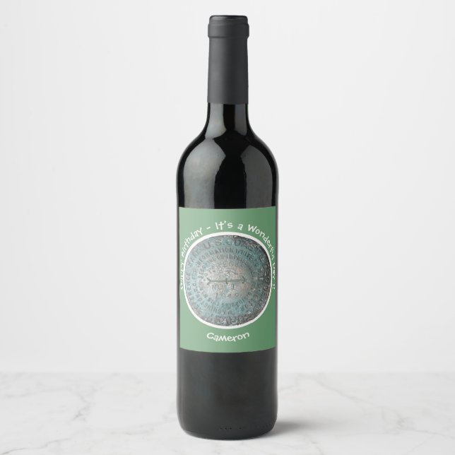 Saint Regis Mountain USGS Benchmark Party Items Wine Label (Front)