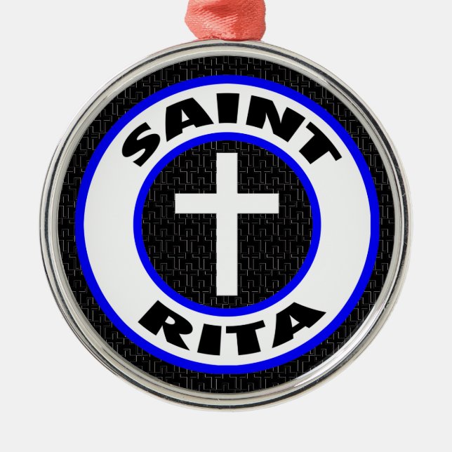 Saint Rita Metal Ornament (Front)