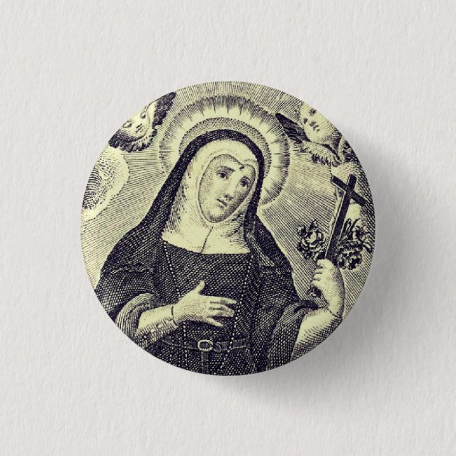 Saint Rita of Cascia 1 Inch Round Button (Front)