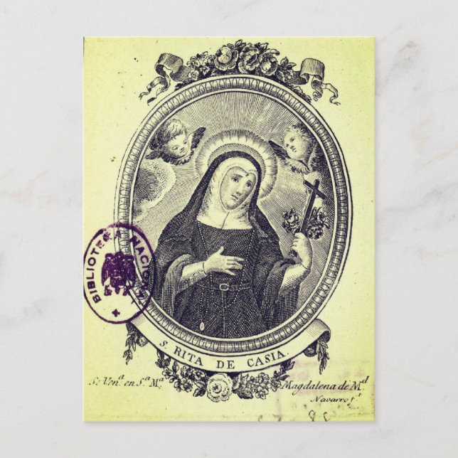 Saint Rita of Cascia Postcard (Front)
