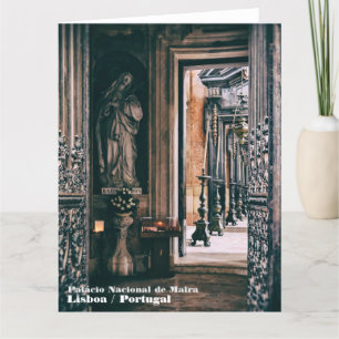 Saint Rita of Cascia statue in Mafra Palace Thank You Card