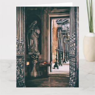 Saint Rita of Cascia statue in Mafra Palace Thank You Card