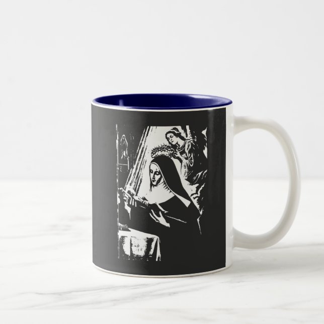 Saint Rita T-Shirt Two-Tone Coffee Mug (Right)