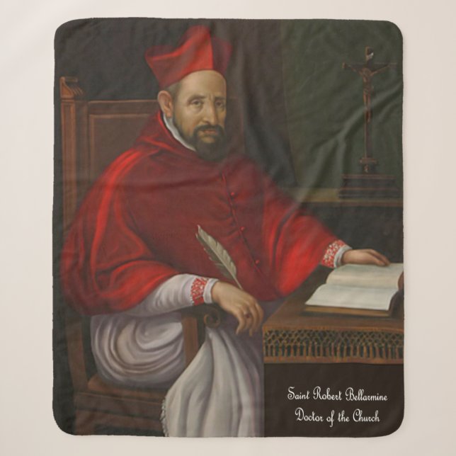 Saint Robert Bellarmine Sherpa Blanket (Front)