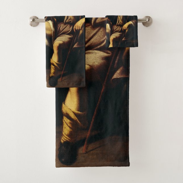 Saint Roch and the Angel Baroque Art Masterpiece Bath Towel Set (Insitu)