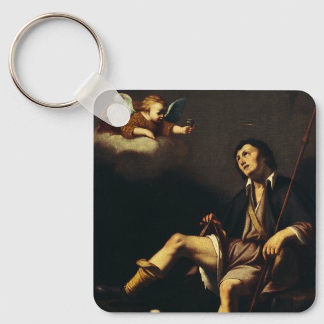 Saint Roch and the Angel by Guy François Keychain (Front)