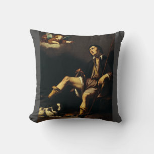 Saint Roch and the Angel by Guy François Throw Pillow
