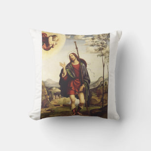 Saint Roch by Francesco Francia  Throw Pillow