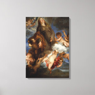 Saint Rosalie Interceding for the Plague-stricken Canvas Print