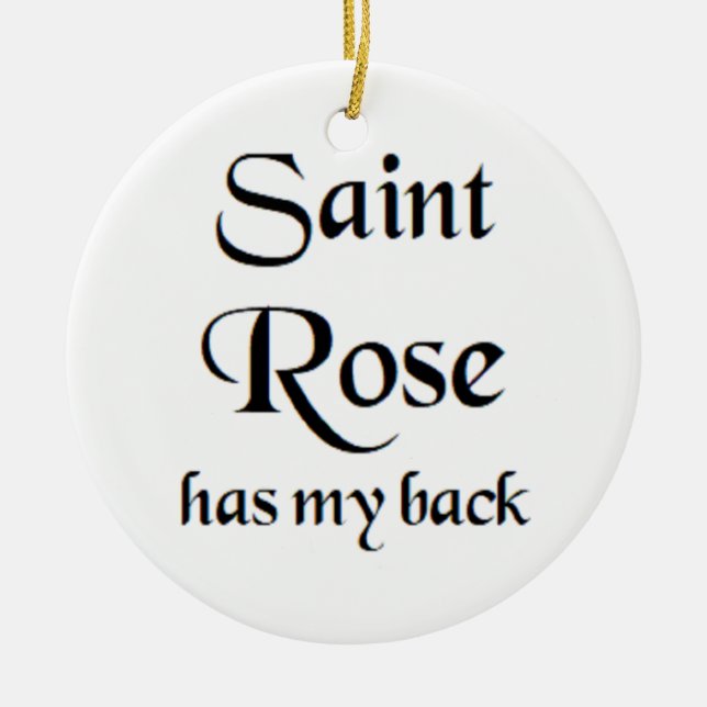 saint rose coffee mug ceramic ornament (Front)