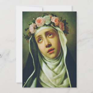 Saint Rose of Lima by Francesco de Mura Holiday Card