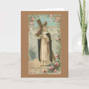Saint Rose of Lima Card