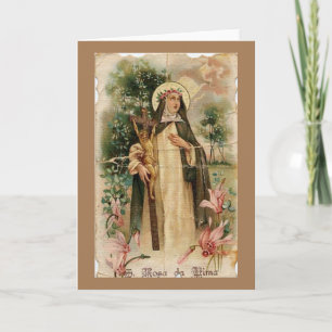 Saint Rose of Lima Card