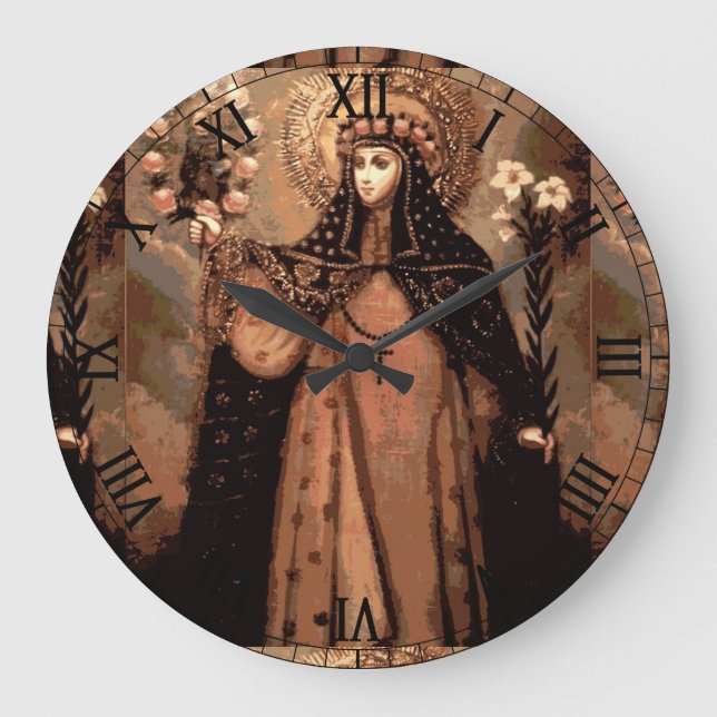 saint rose of lima large clock (Front)