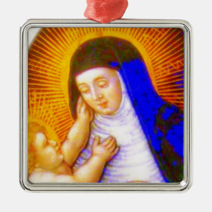 SAINT ROSE OF LIMA METAL ORNAMENT