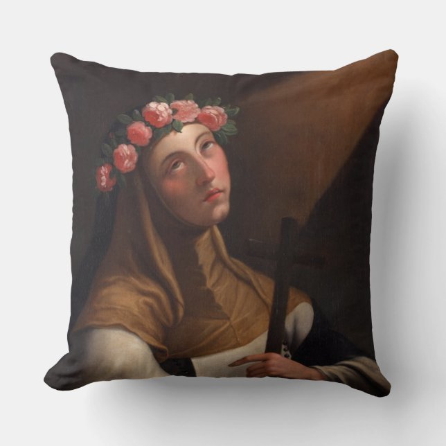 SAINT ROSE OF LIMA THROW PILLOW (Front)
