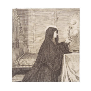 Saint Scholastica Patroness of school Notepad