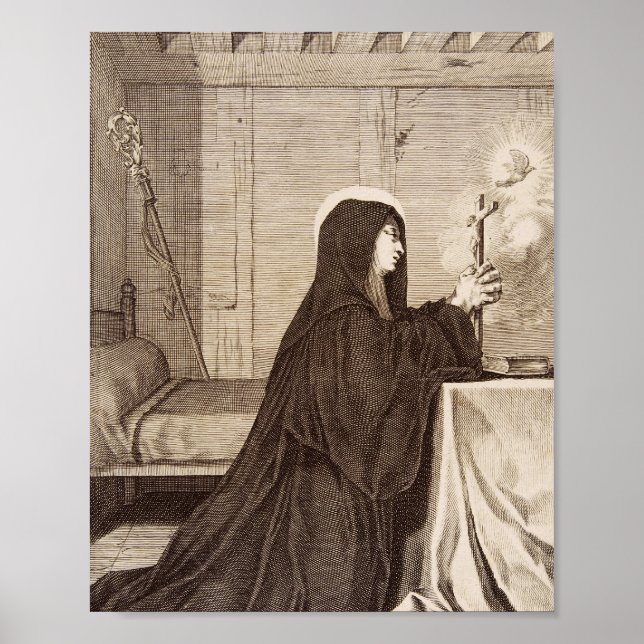 Saint Scholastica Patroness of school Poster (Front)