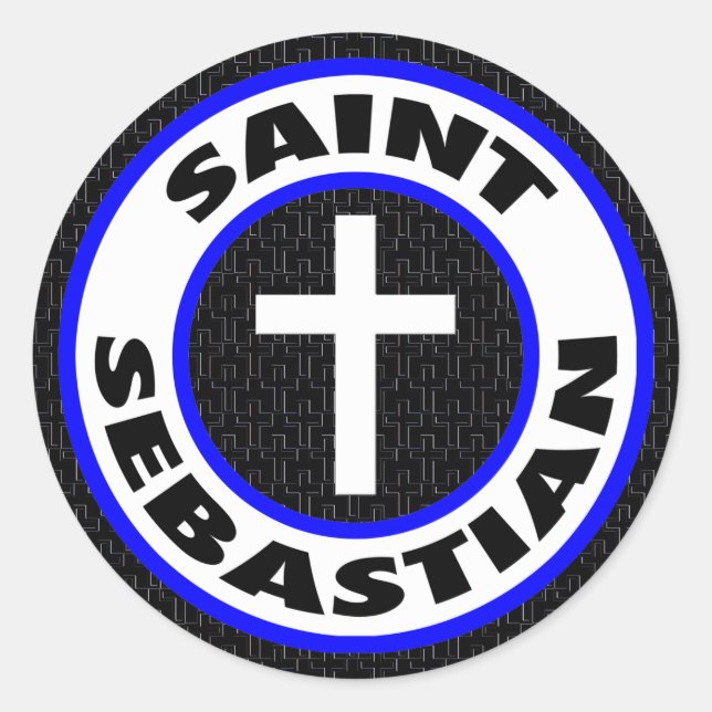 Saint Sebastian Classic Round Sticker (Front)