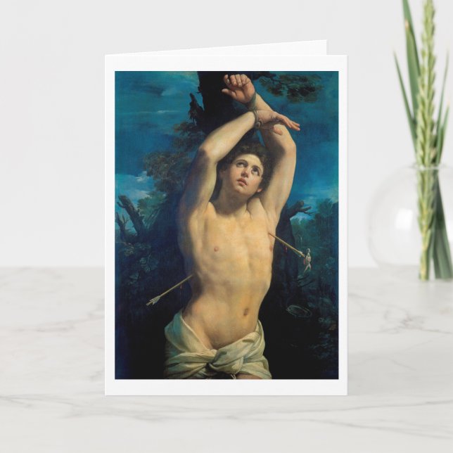 Saint Sebastian (St. Sebastian), Guido Reni Card (Front)