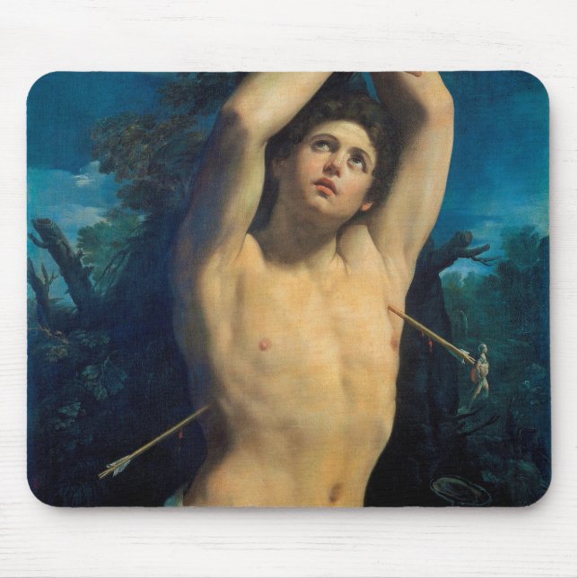 Saint Sebastian (St. Sebastian), Guido Reni Mouse Pad (Front)