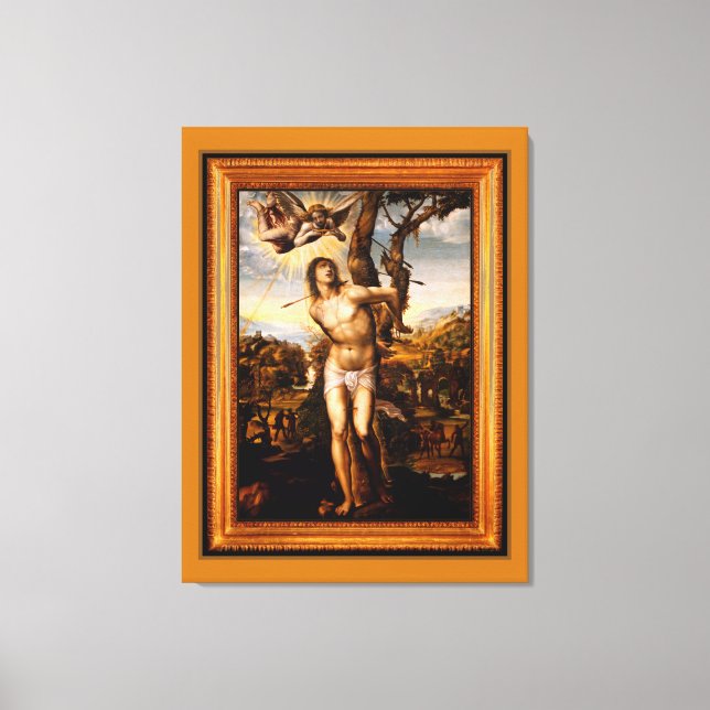 SAINT SEBASTIAN Stretched Canvas Print (Front)
