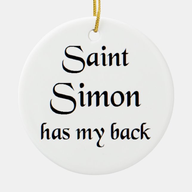saint simon coffee mug ceramic ornament (Front)