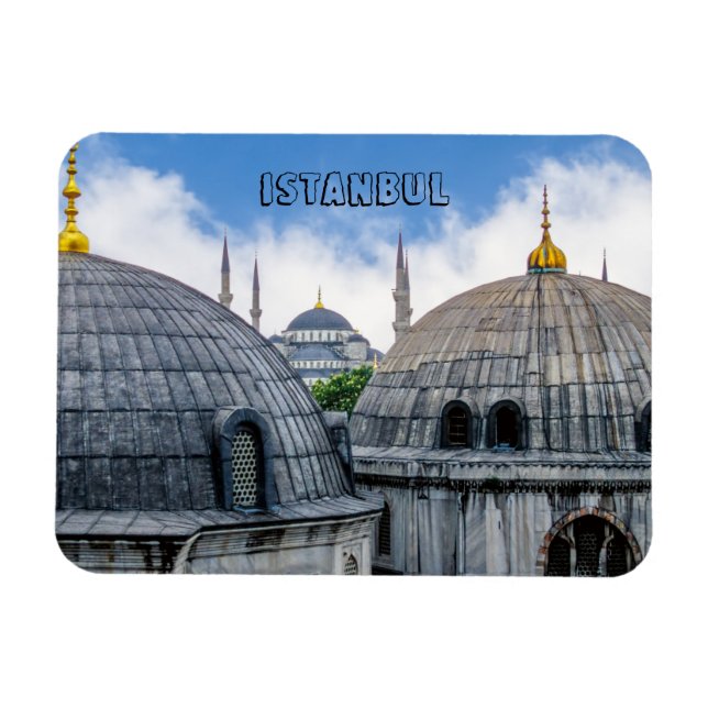 Saint Sophie Cathedral and Blue Mosque - Istanbul Magnet (Horizontal)