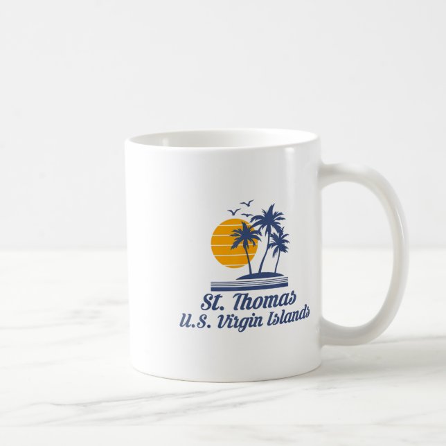 Saint St Thomas Us Virgin Islands Beach Caribbean  Coffee Mug (Right)