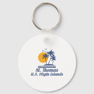 Saint St Thomas Us Virgin Islands Beach Caribbean Keychain
