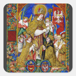 Saint Stanislaus Bishop and Martyr Square Sticker