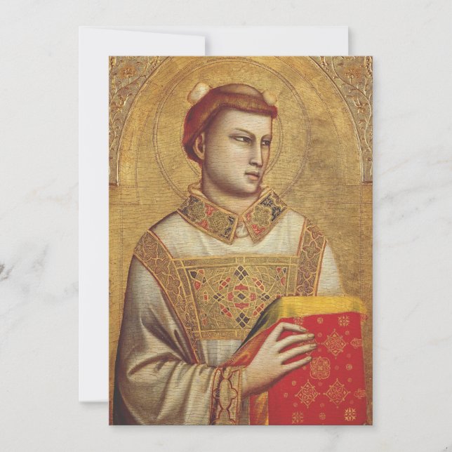 Saint Stephen by Giotto Fine Art Reproduction Invitation (Front)